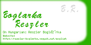 boglarka reszler business card